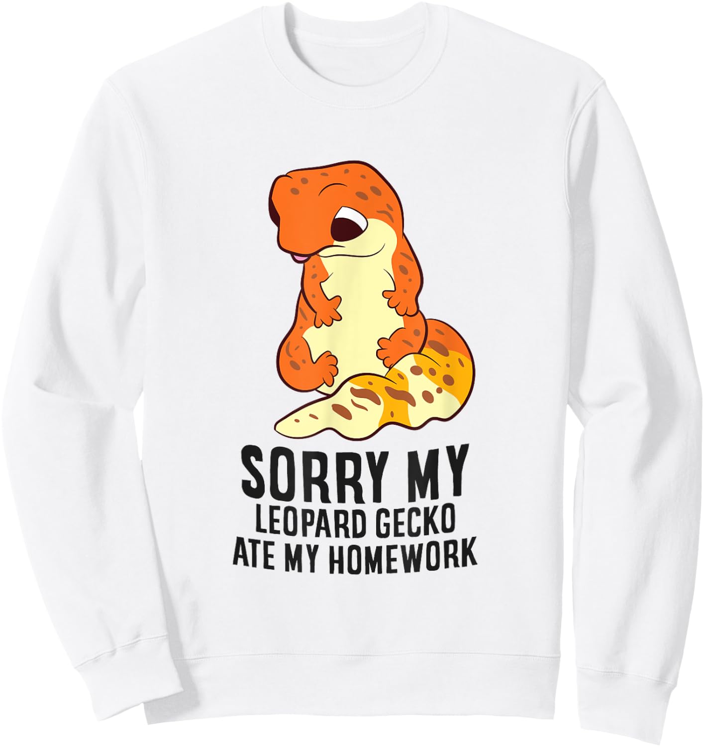 Leopard Gecko School My Leopard Gecko Ate My Homework Sweatshirt - Sweatshirt | White
