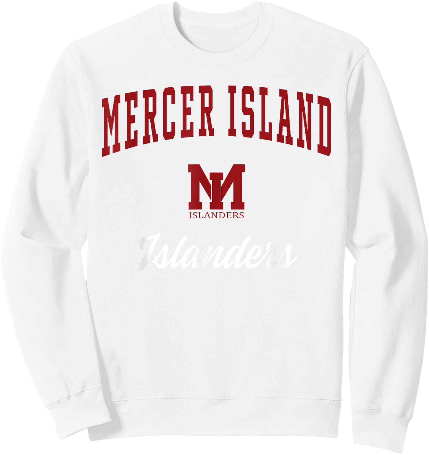 Mercer Island High School Islanders Sweatshirt - Sweatshirt | White