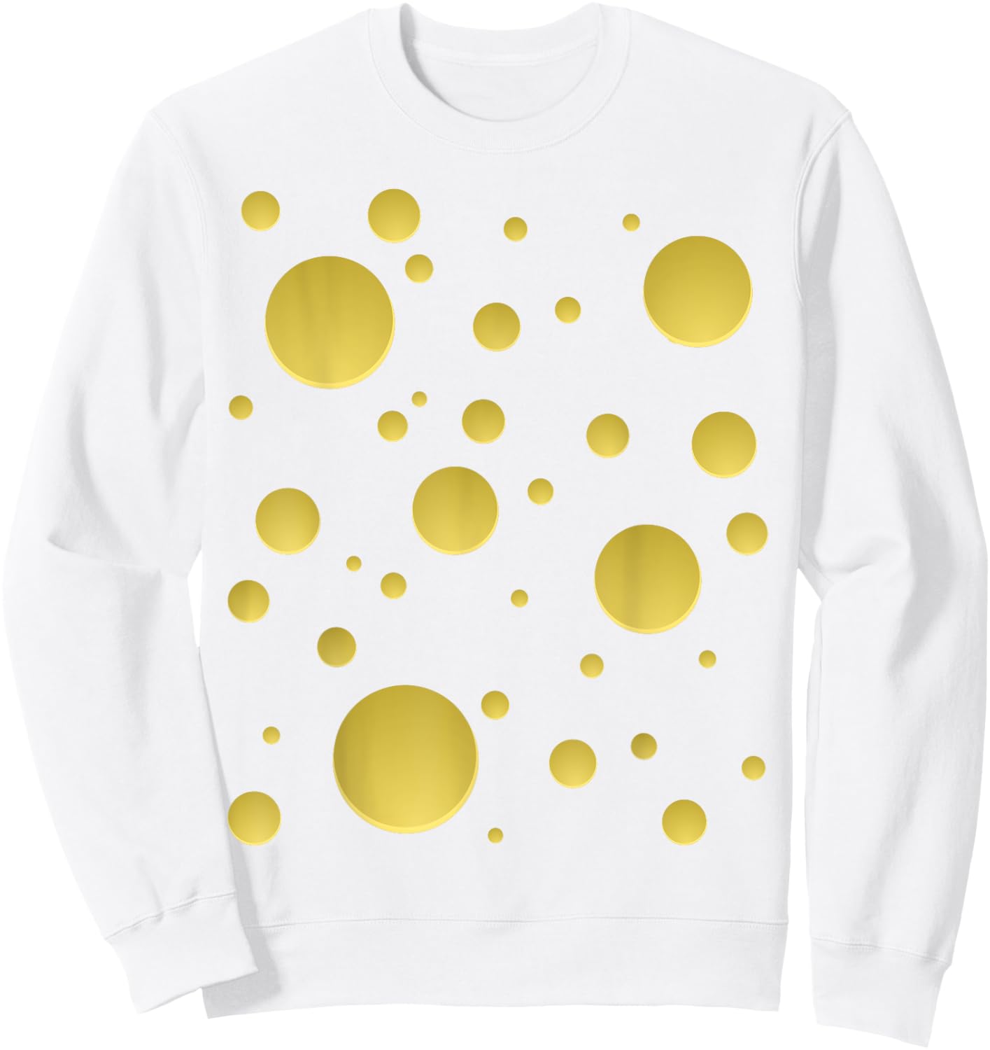 Cheese Costume Halloween Yellow Cheese Costume Sweatshirt - Sweatshirt | White