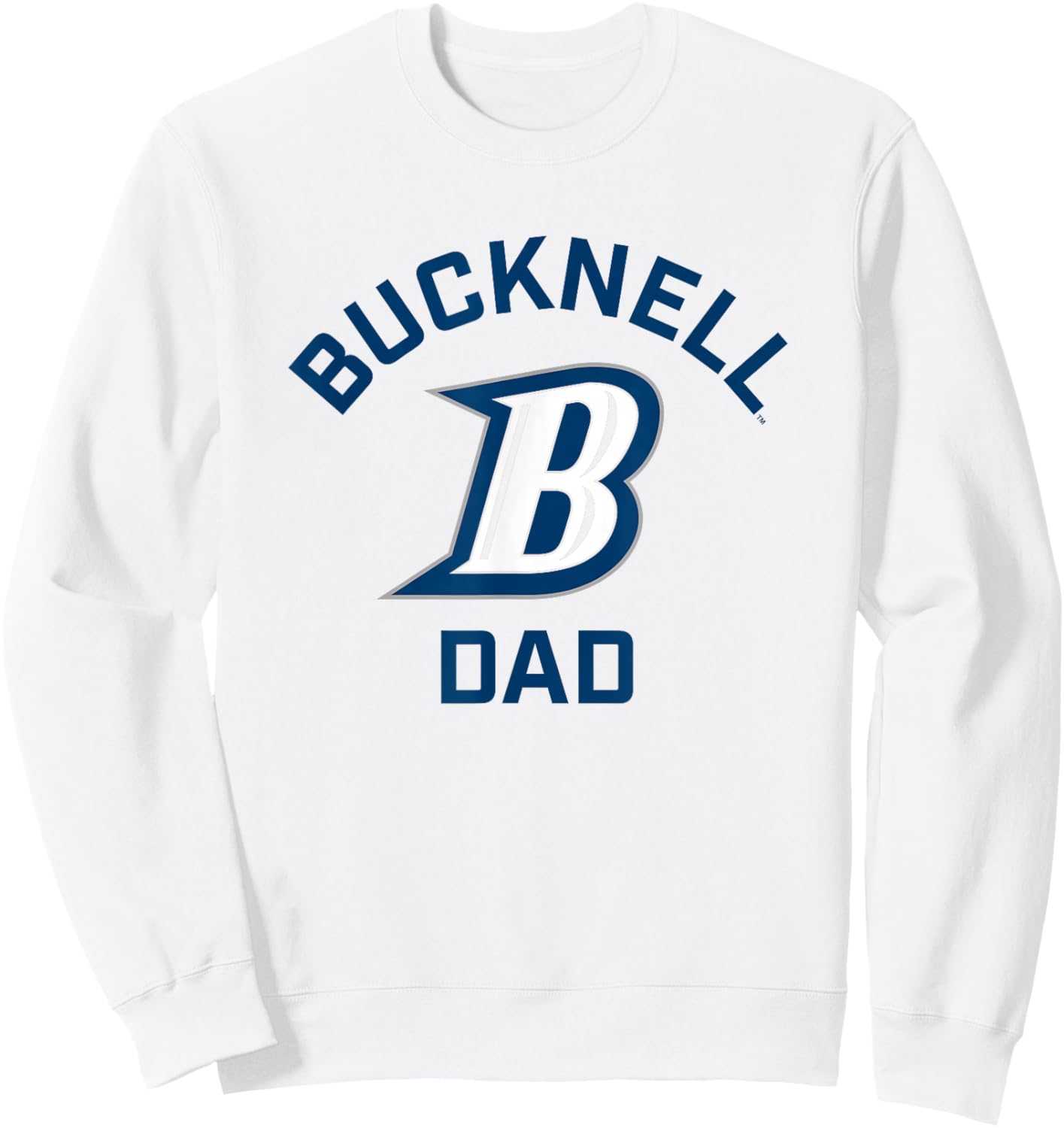 Bucknell University Bison Arched Dad Sweatshirt - Sweatshirt | White