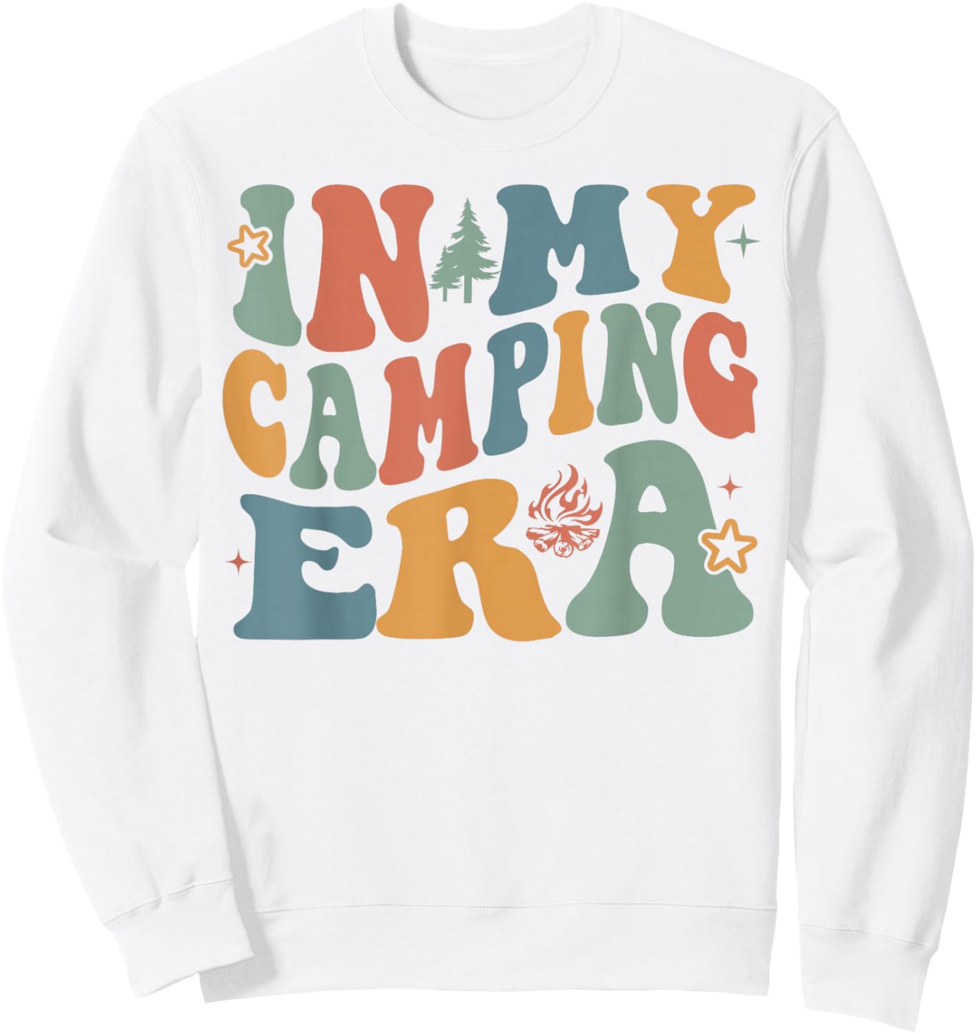 In My Camping Era Happy Camper Camping Trip Men Women Kids Sweatshirt - Sweatshirt | White