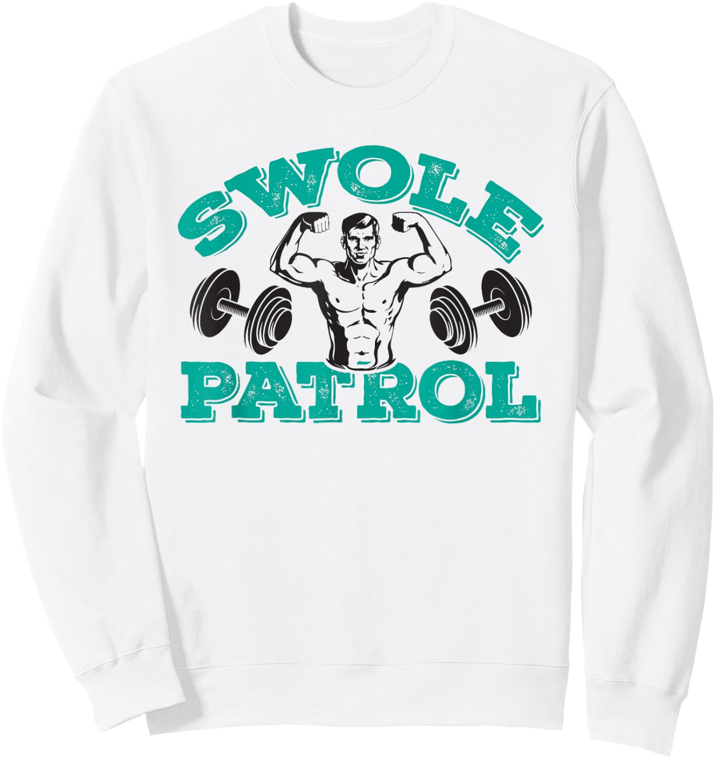 Swole Patrol – Dad working out & weightlifting Sweatshirt - Sweatshirt | White