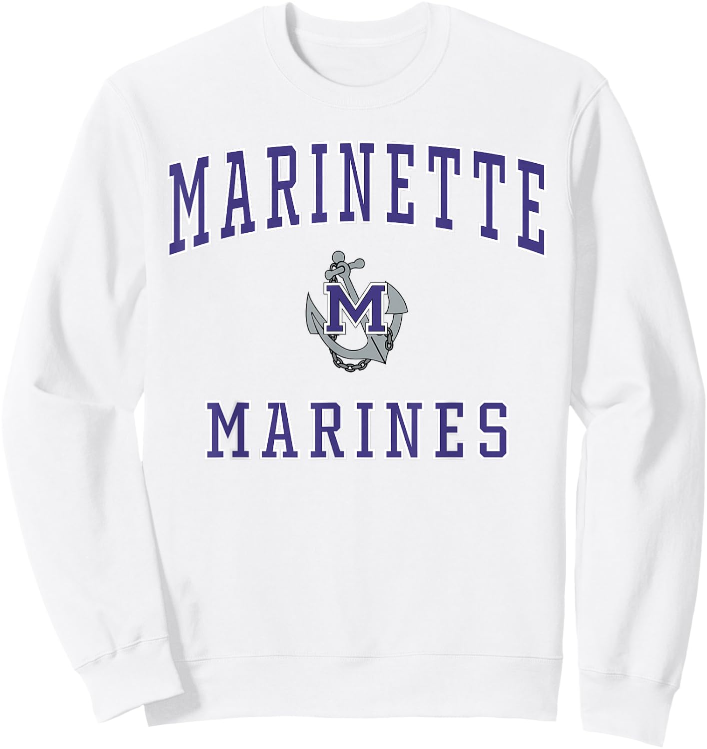 Marinette High School Marines Sweatshirt - Sweatshirt | White