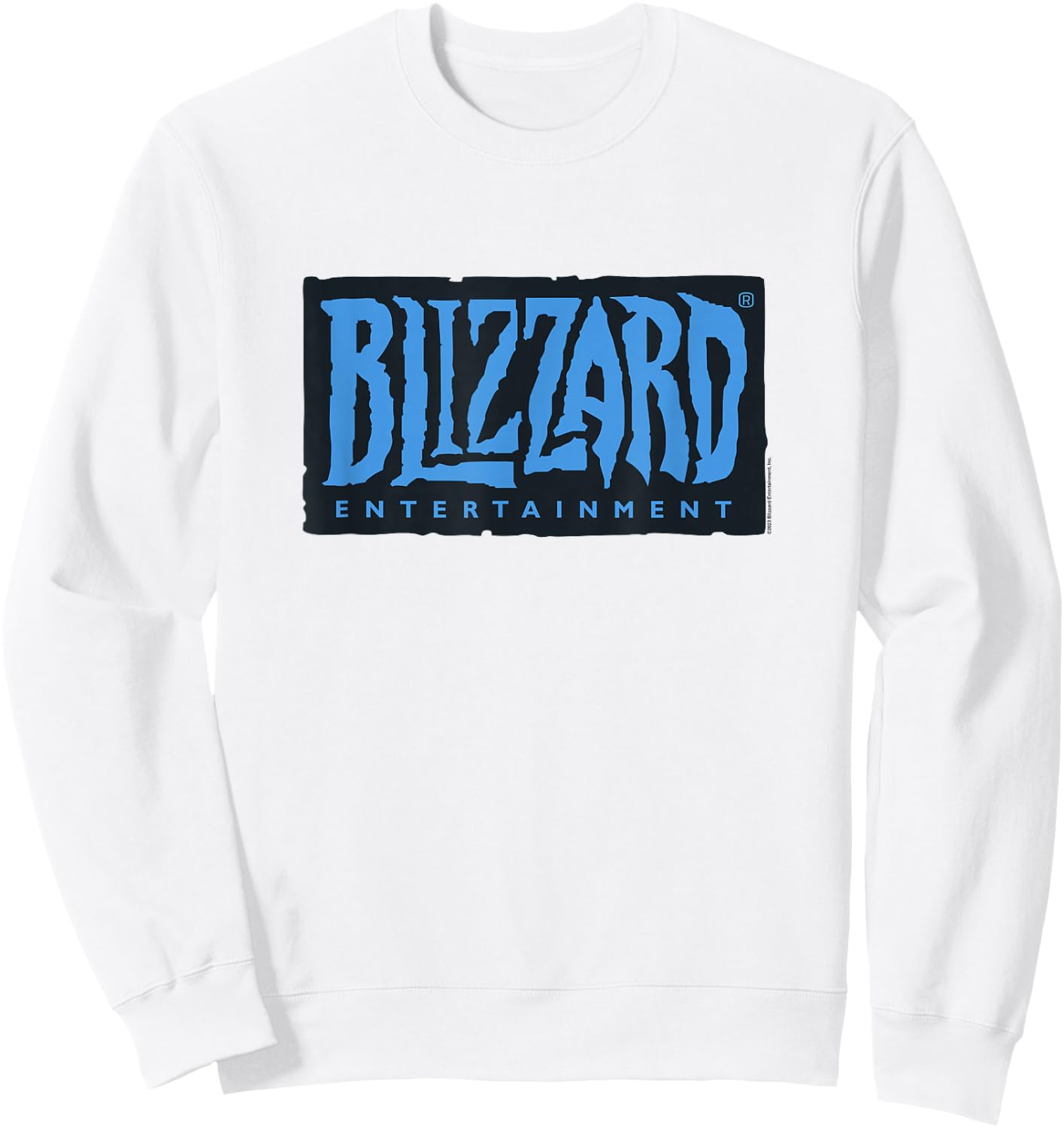 Blizzard Entertainment Official Blue Logo Sweatshirt - Sweatshirt | White