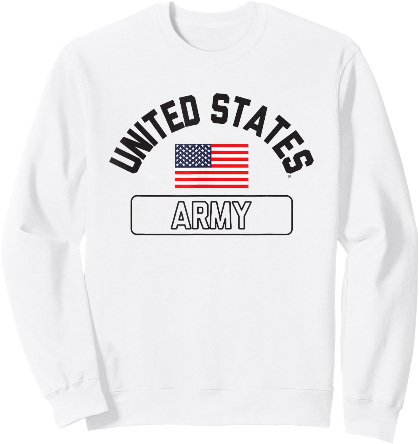 United States Army Military Flag White Officially Licensed Sweatshirt - Sweatshirt | White