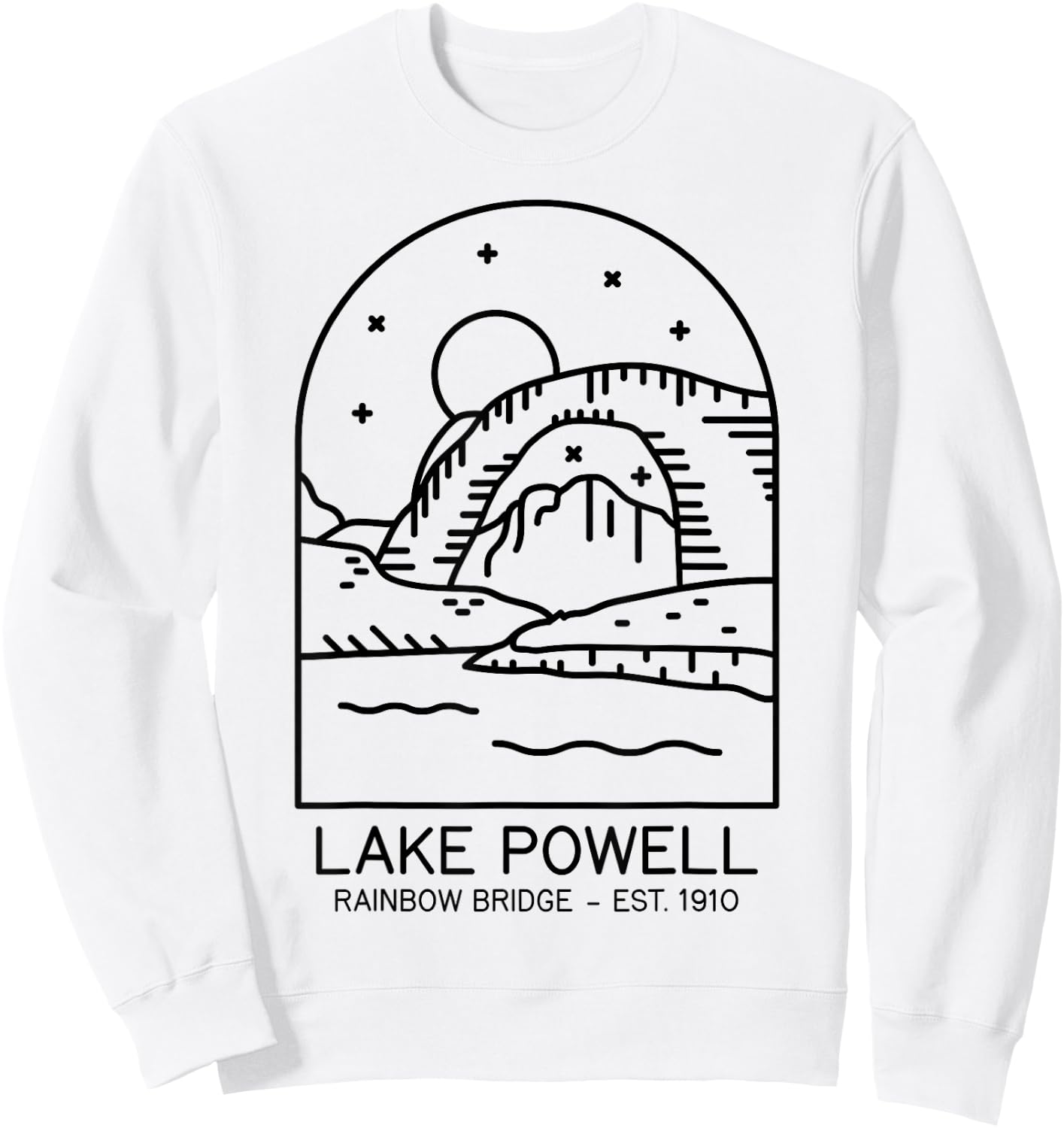 Lake Powell Reservoir 1963 Rainbow Bridge 1910 Utah Arizona Sweatshirt - Sweatshirt | White