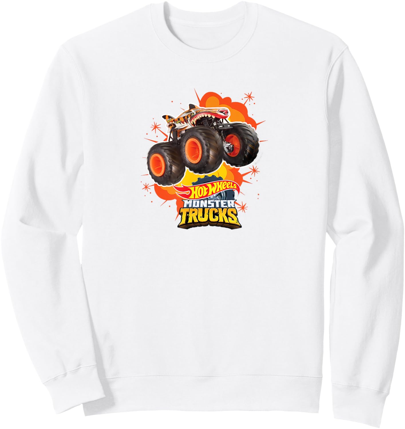 Hot Wheels - Monster Trucks Tiger Shark Sweatshirt - Sweatshirt | White
