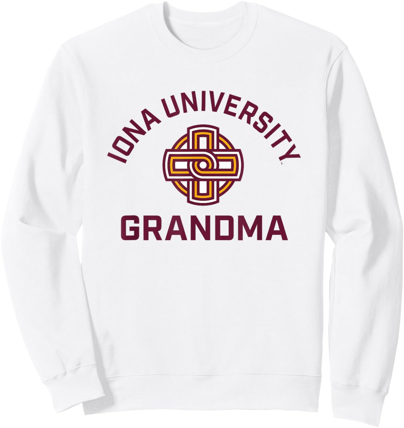 Iona University Gaels Arched Grandma Sweatshirt - Sweatshirt | White