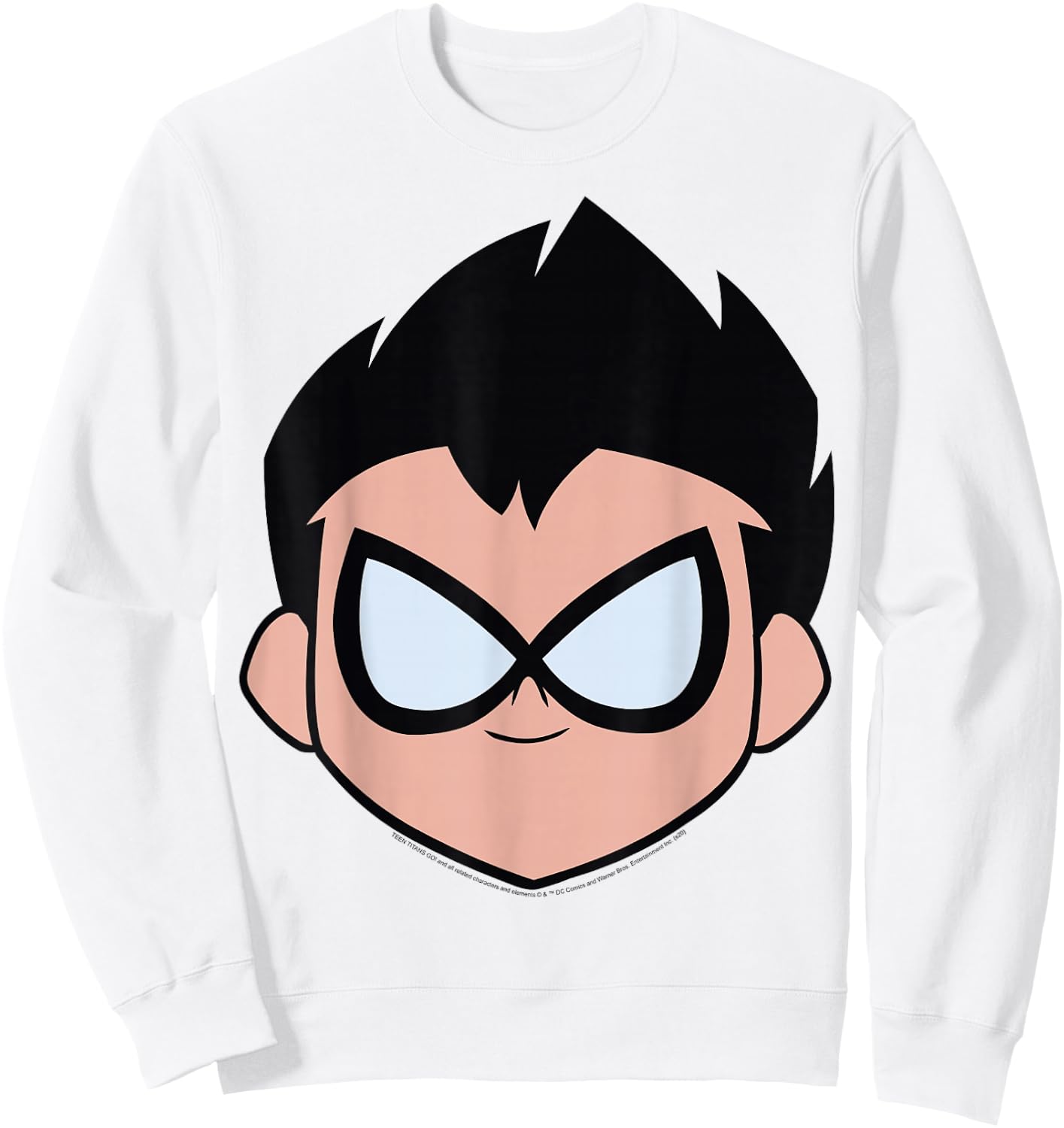 DC Comics Teen Titans Go! Robin Big Face Sweatshirt - Sweatshirt | White