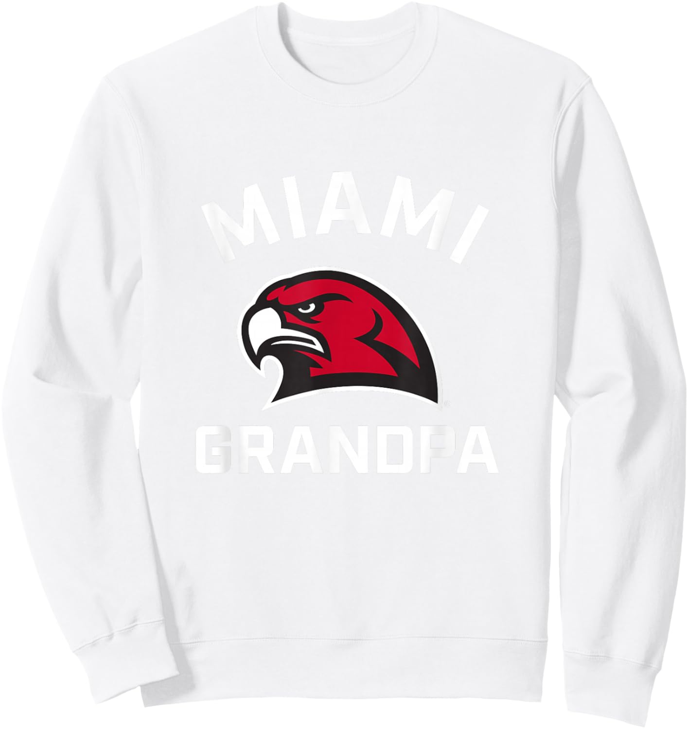Miami University Ohio Redhawks Arched Grandpa Sweatshirt - Sweatshirt | White