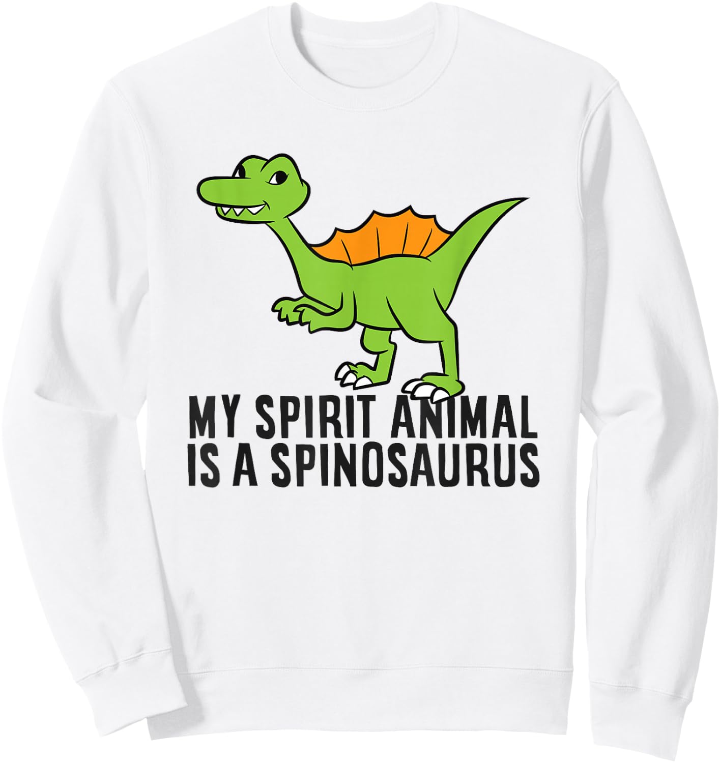 My Spirit Animal Is A Spinosaurus Dinosaur Sweatshirt - Sweatshirt | White