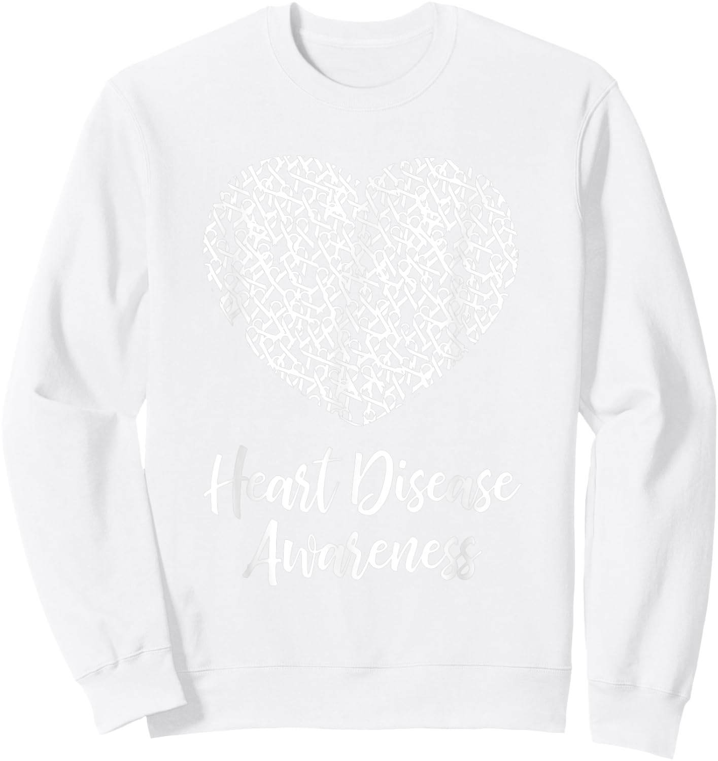 American Heart Month Support Co Heart Disease Awareness Gift February Wear Red Sweatshirt - Sweatshirt | White