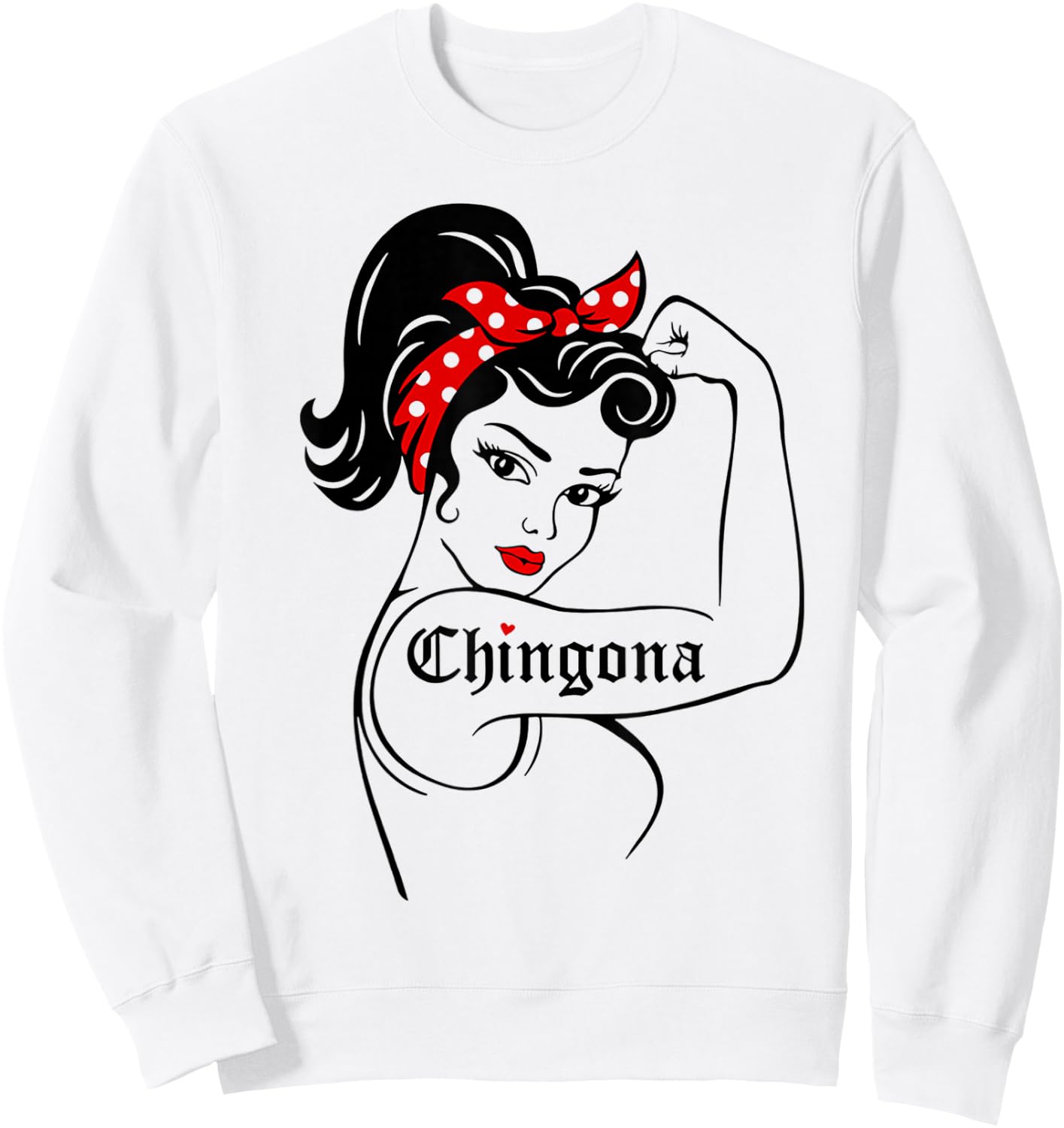 Chingona Strong Women Sweatshirt - Sweatshirt | White