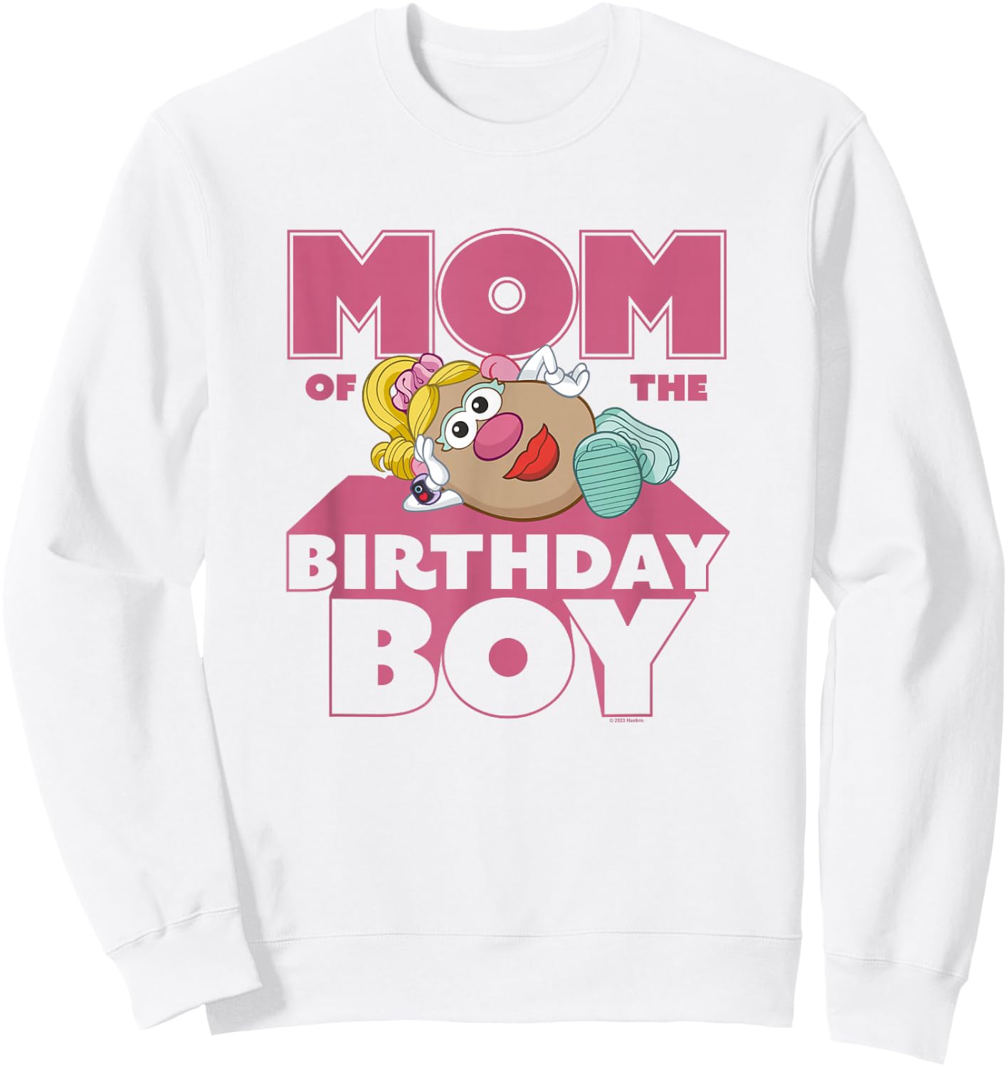 Mr. Potato Head Mom Of The Birthday Boy Sassy Portrait Sweatshirt - Sweatshirt | White