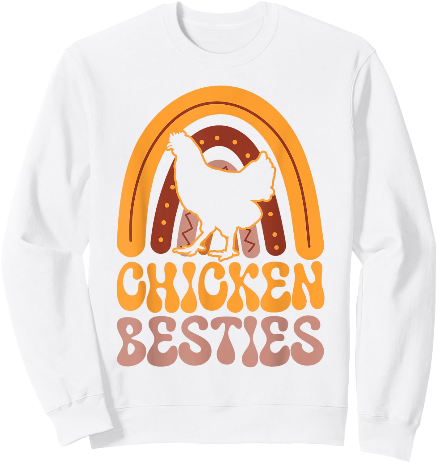 Chicken Besties BFF Best Friends Bestie Sweatshirt - Sweatshirt | White