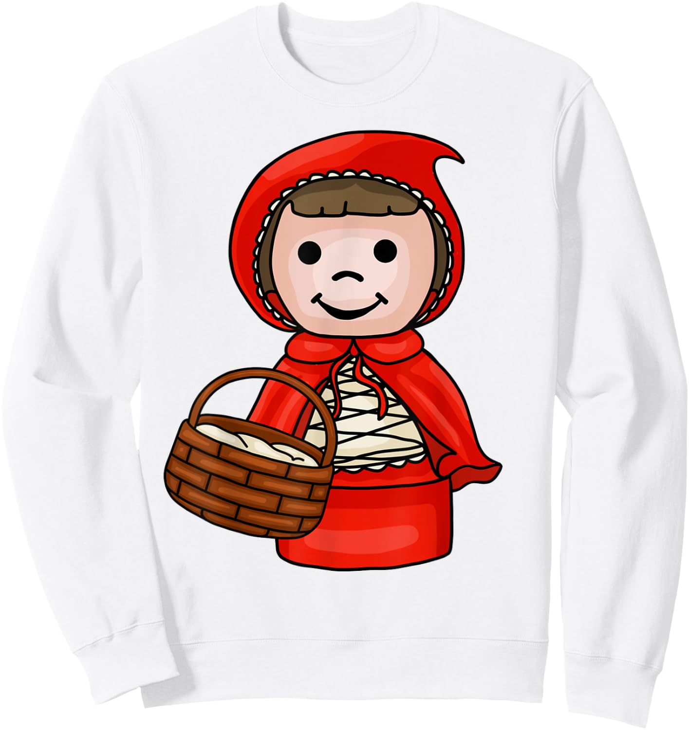 Cute Little Red Riding Hood Sweatshirt - Sweatshirt | White
