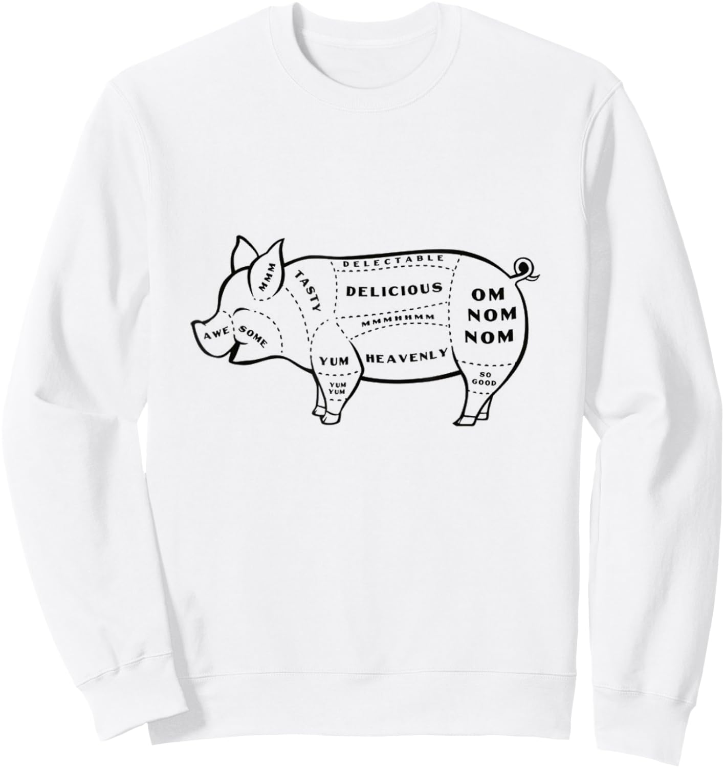Tasty Pig Cuts Sweatshirt - Sweatshirt | White