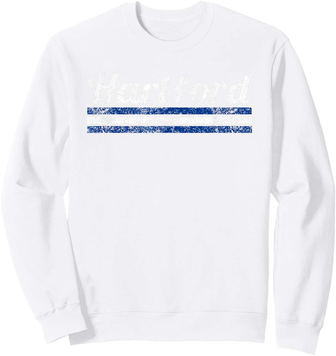 Hartford Connecticut Retro Vintage Weathered Throwback Sweatshirt - Sweatshirt | White