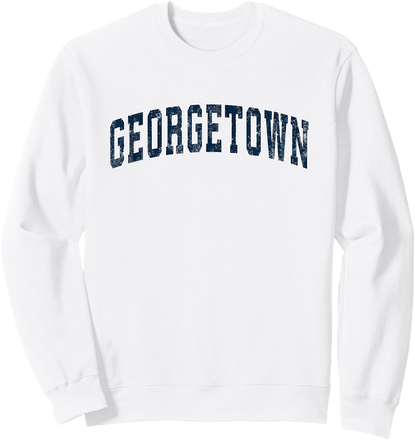 Georgetown Texas TX Vintage Sports Design Navy Design Sweatshirt - Sweatshirt | White