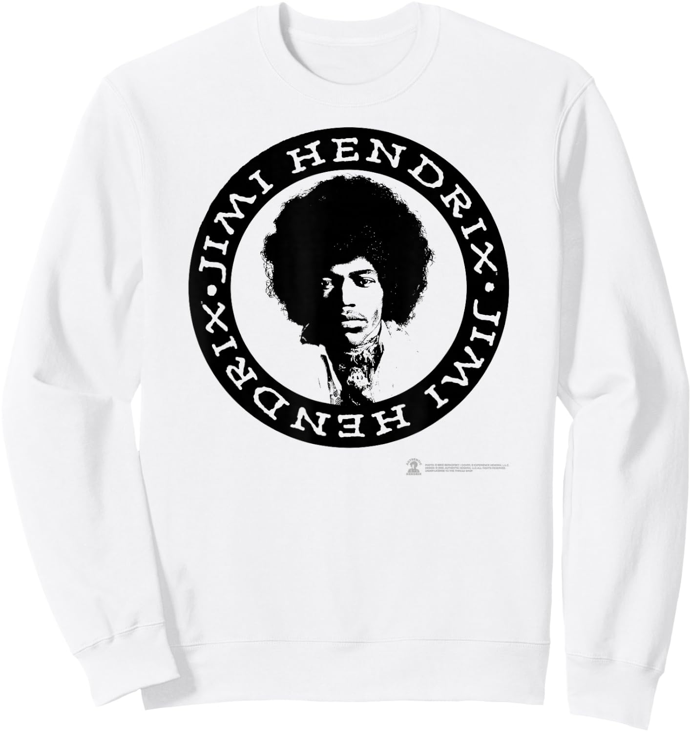 Jimi Hendrix Official White Circle Sweatshirt - Sweatshirt | White