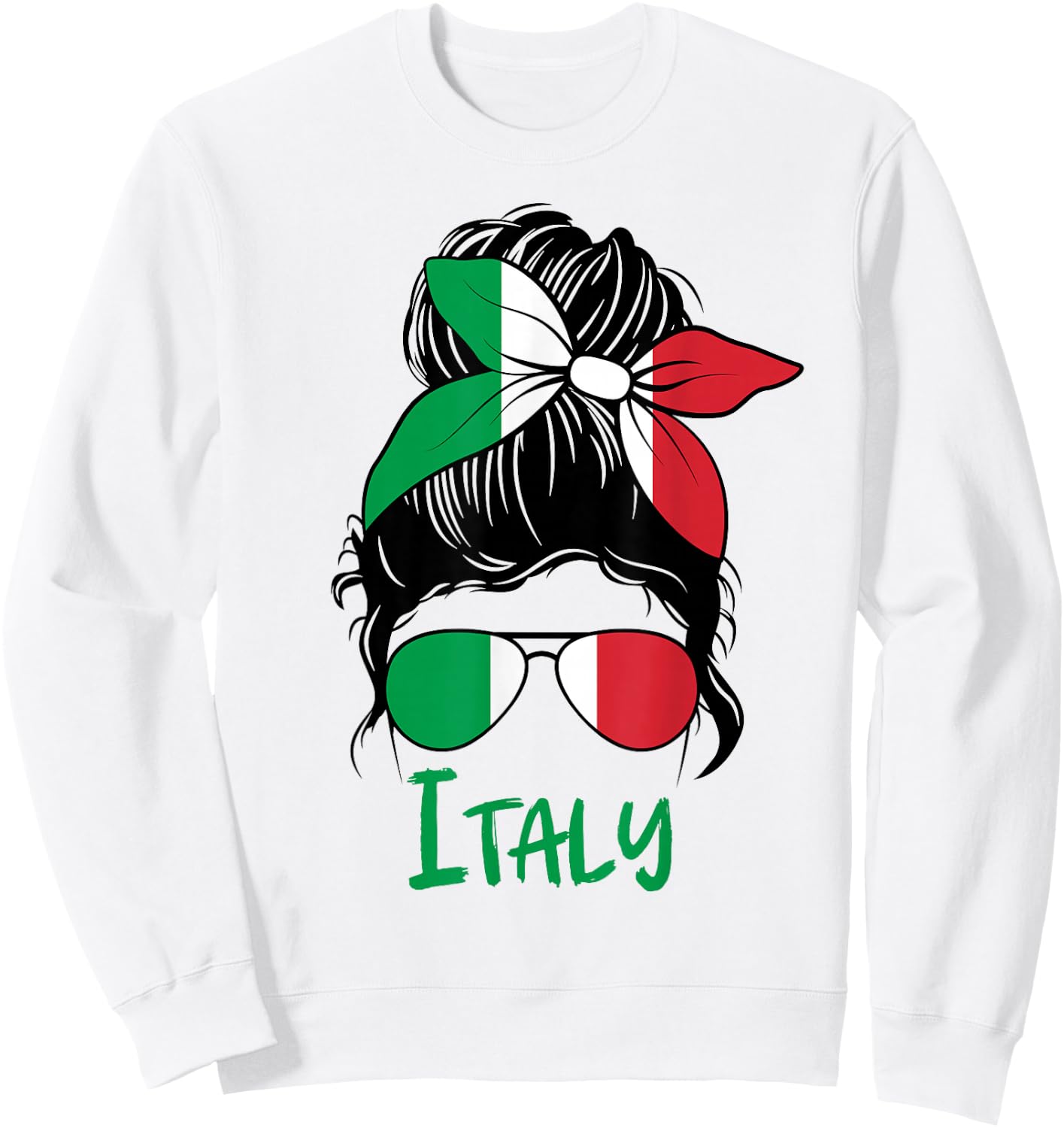 Italia graphic design for girls kid Italian toodler Sweatshirt - Sweatshirt | White