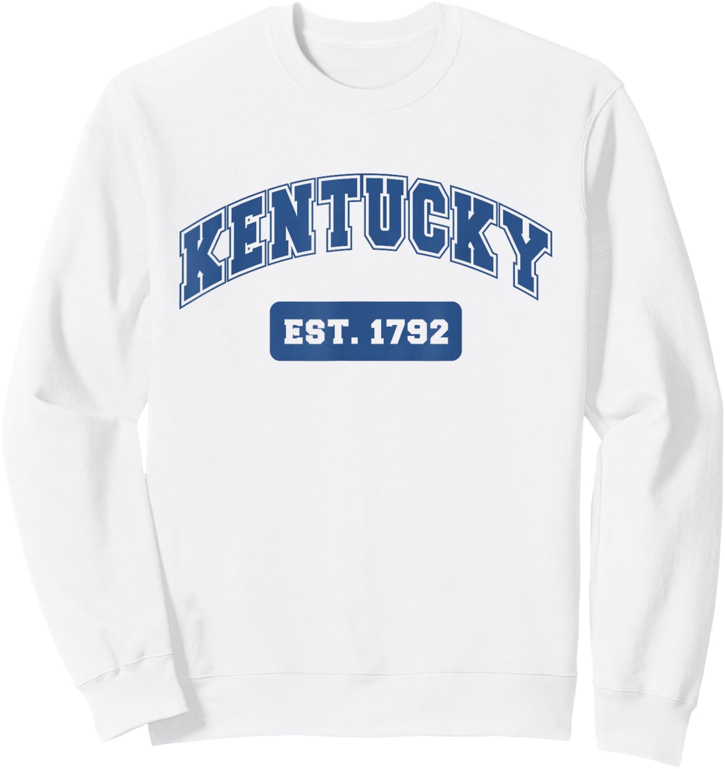 Kentucky 1792 Varsity Retro Style Sweatshirt - Sweatshirt | White
