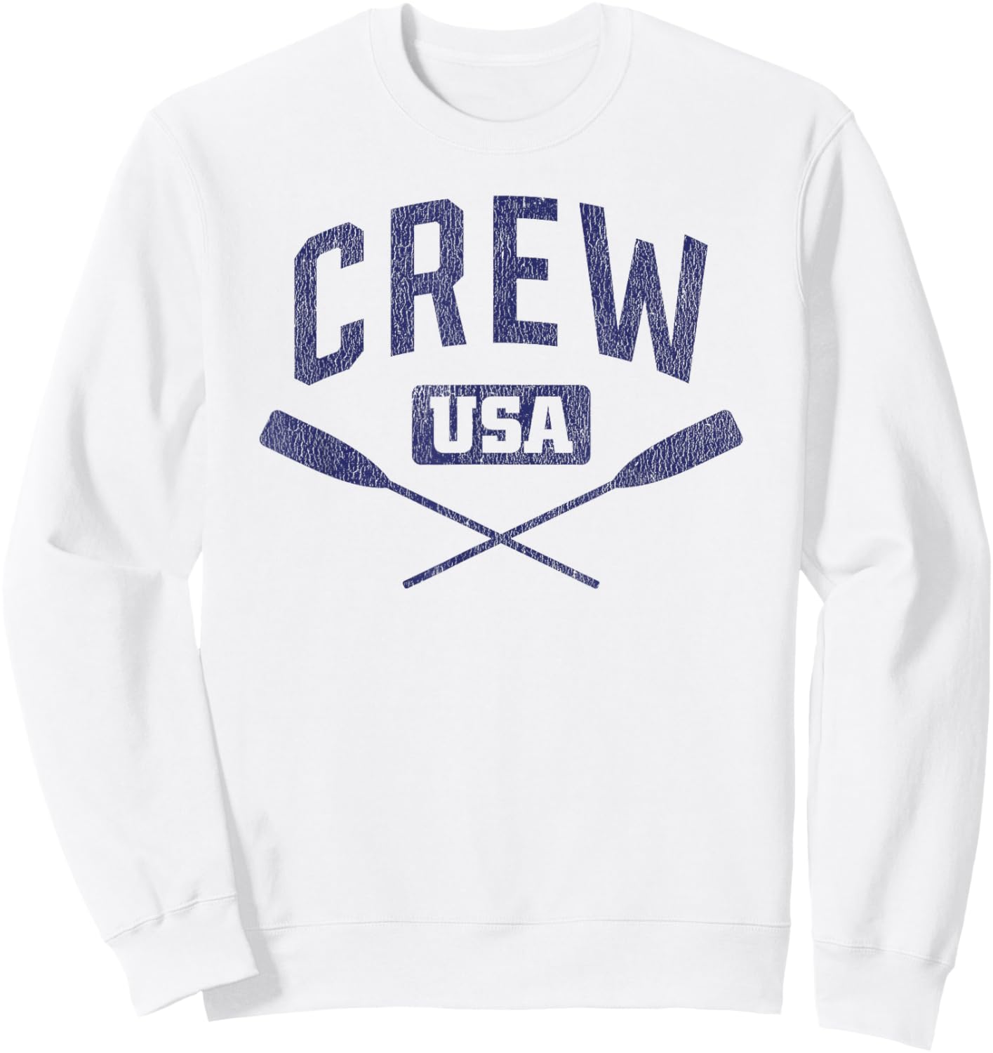 Rowing Crew USA Coxswain Sculling Row Team Sweatshirt - Sweatshirt | White