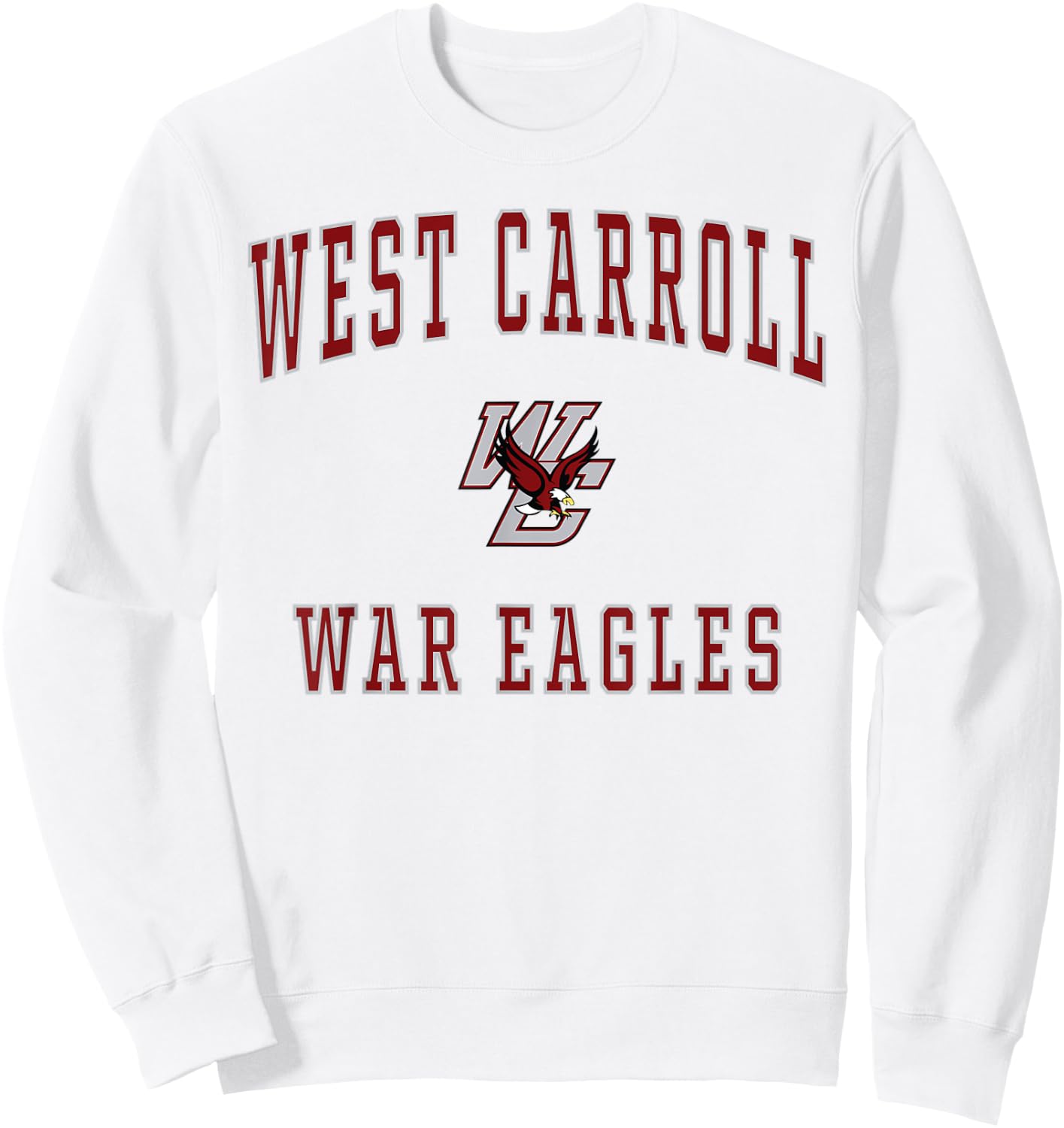 West Carroll High School War Eagles Sweatshirt - Sweatshirt | White
