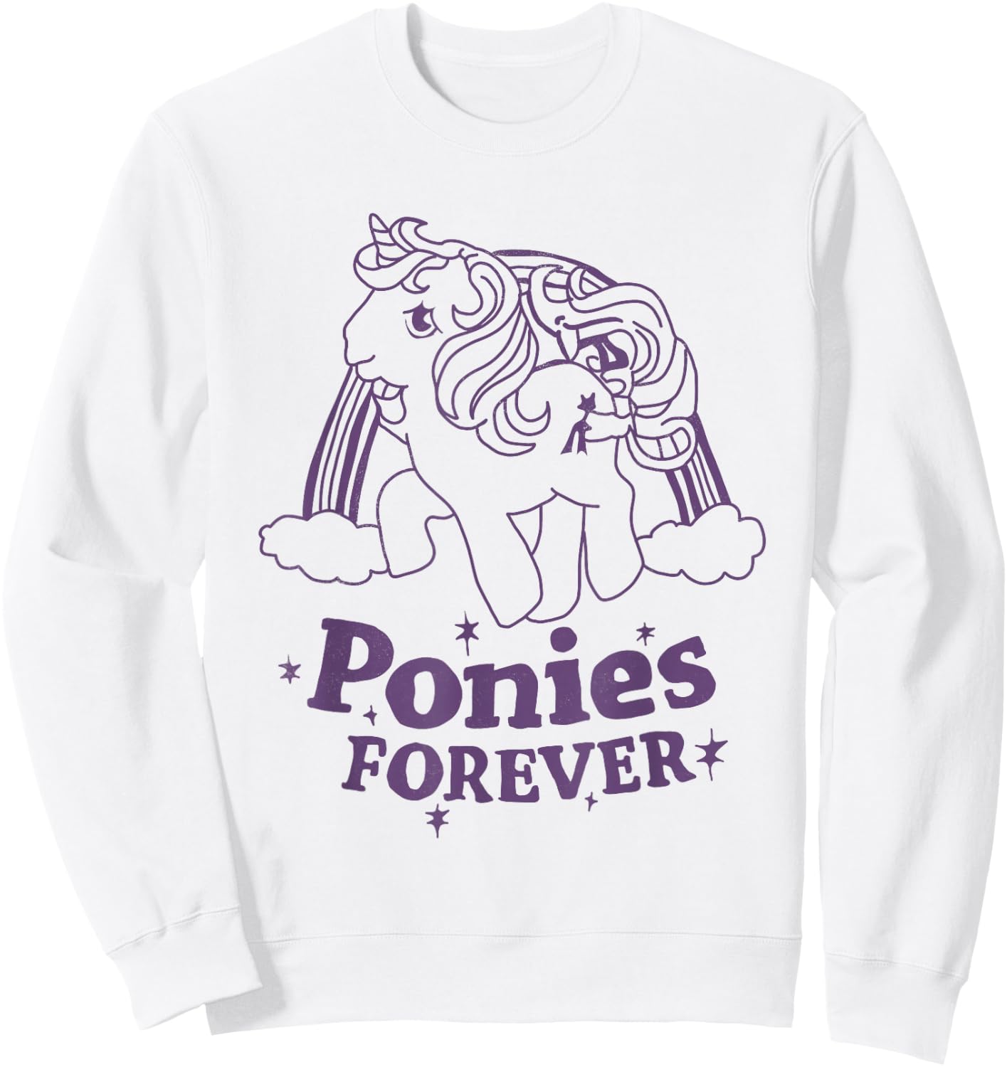 Ponies Forever Band Reference Grey Sweatshirt - Sweatshirt | White