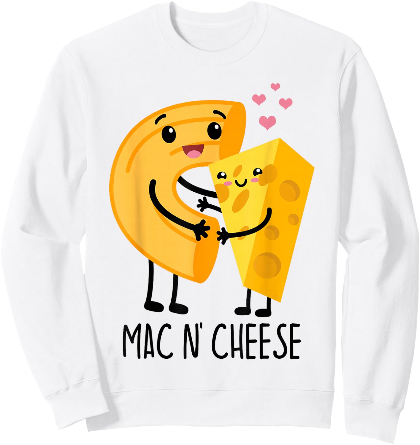 Funny Mac N Cheese Love Food Gift Sweatshirt - Sweatshirt | White