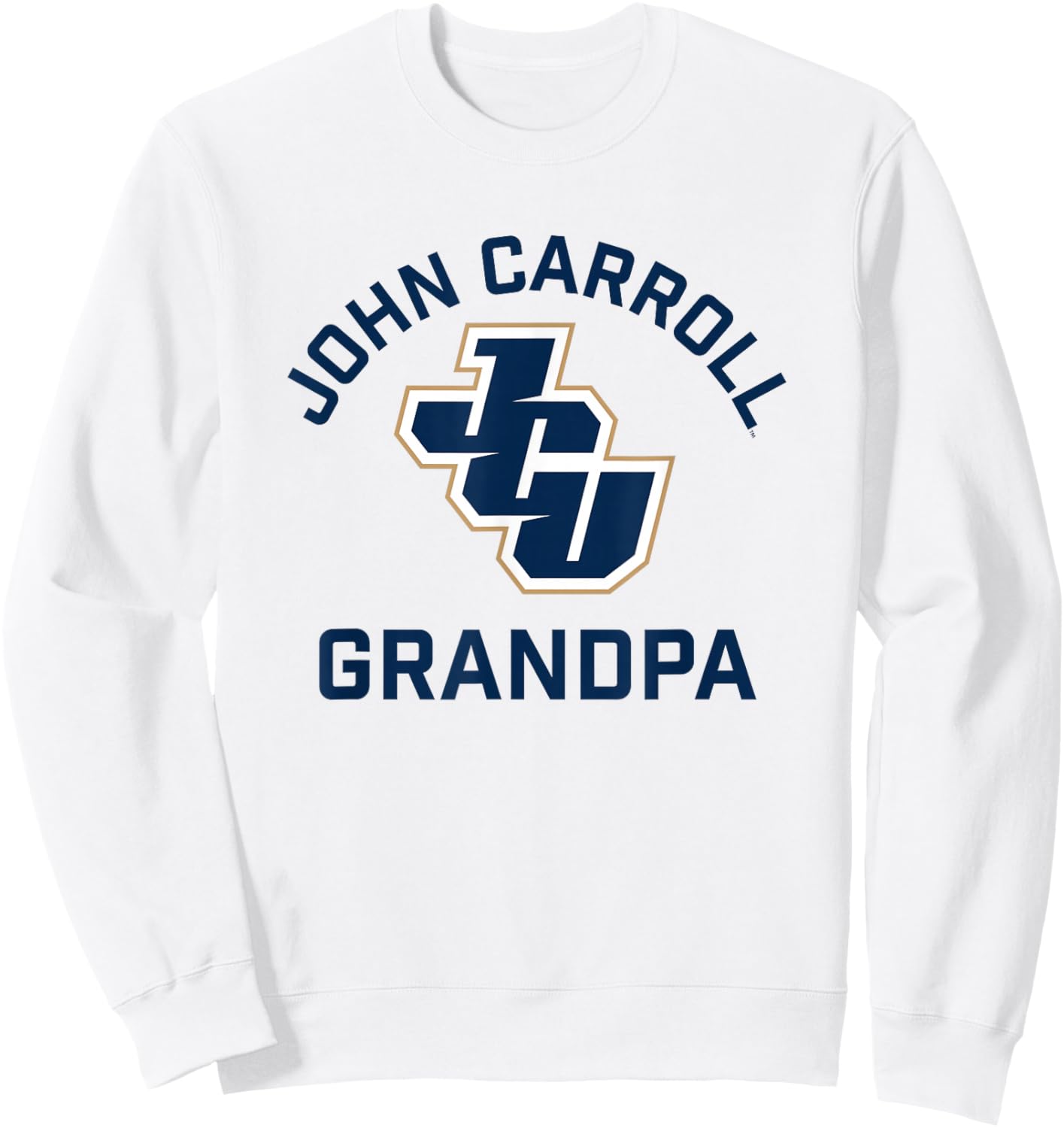 John Carroll University Blue Streaks Arched Grandpa Sweatshirt - Sweatshirt | White