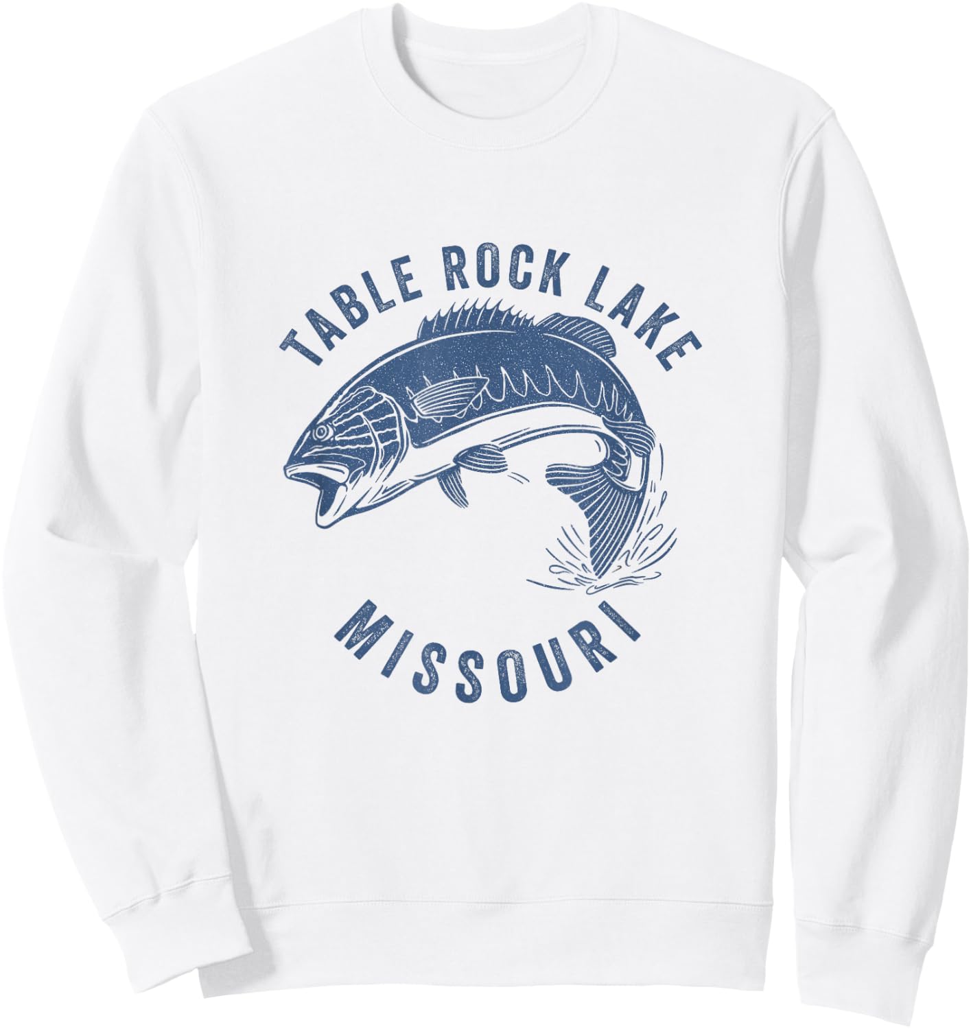 Table Rock Lake Missouri Fishing Fisherman Sweatshirt - Sweatshirt | White