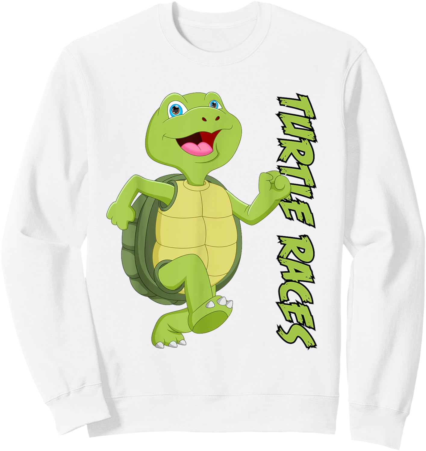 Turtle Races Summer Turtle Racing Sweatshirt - Sweatshirt | White