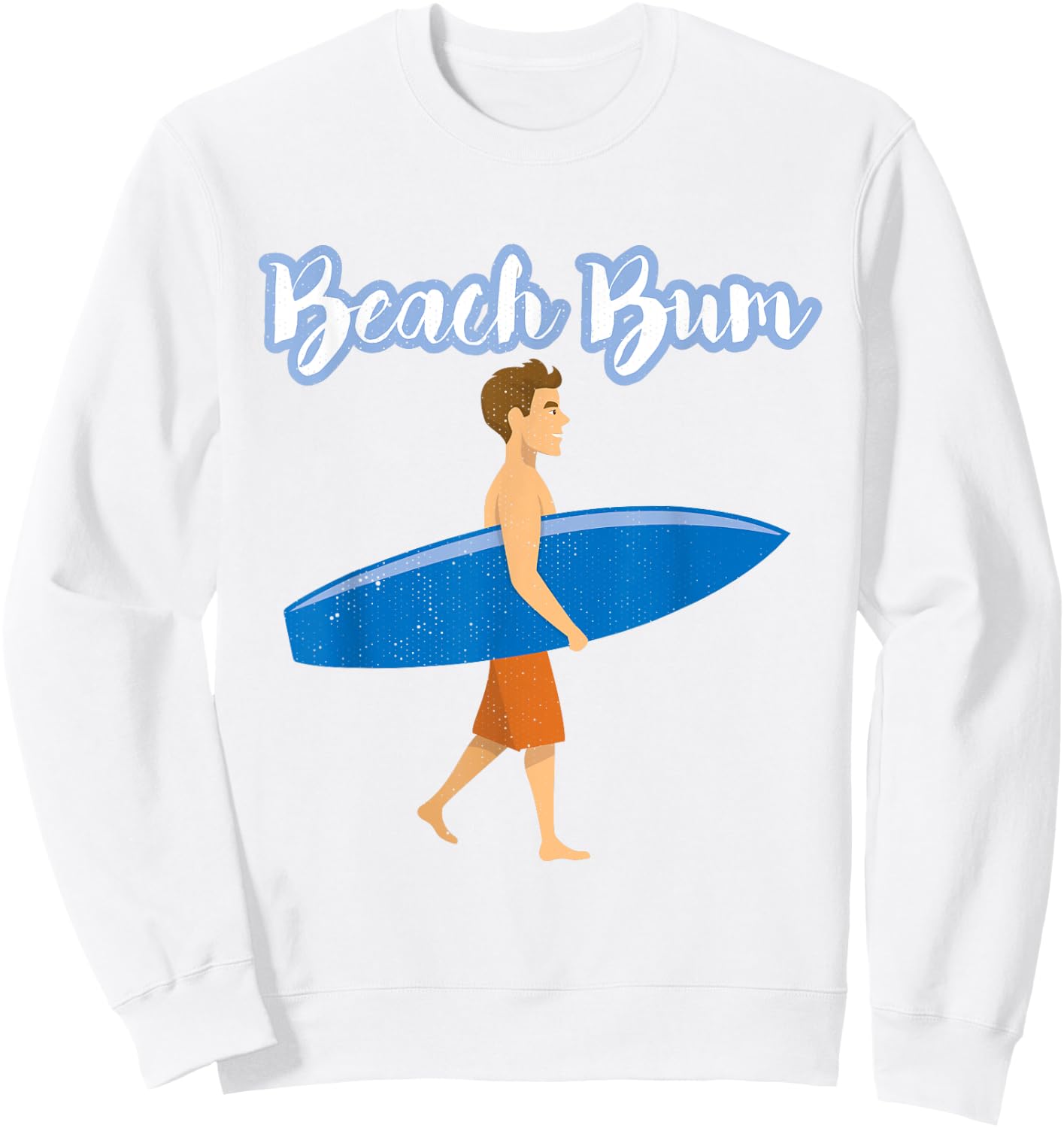 Summer Vacation Beach Bum Love Ocean Surfer Boy Surfing Sweatshirt - Sweatshirt | White