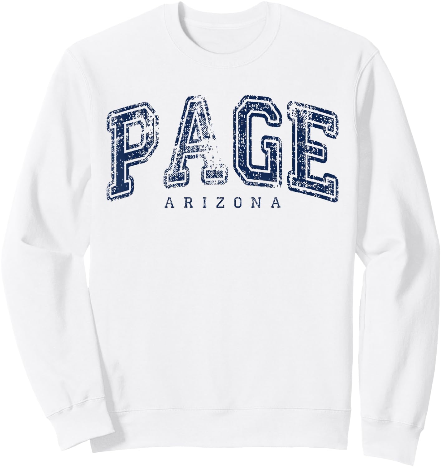 Page Arizona Vintage Retro US City State Travel Sweatshirt - Sweatshirt | White