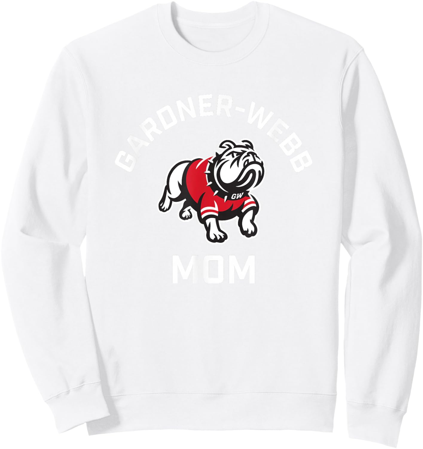 Gardner-Webb University GWU Bulldogs Arched Mom Sweatshirt - Sweatshirt | White