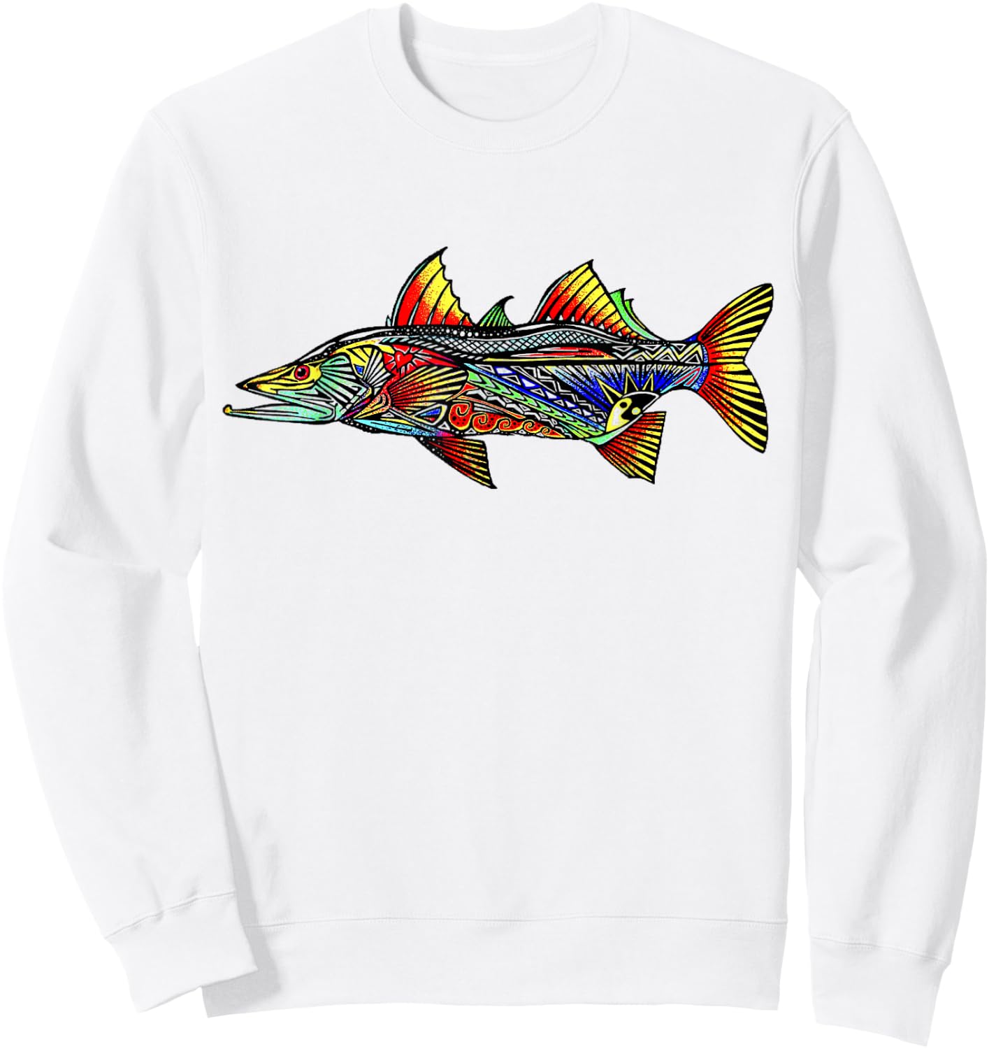 Colorful Snook Sweatshirt - Sweatshirt | White