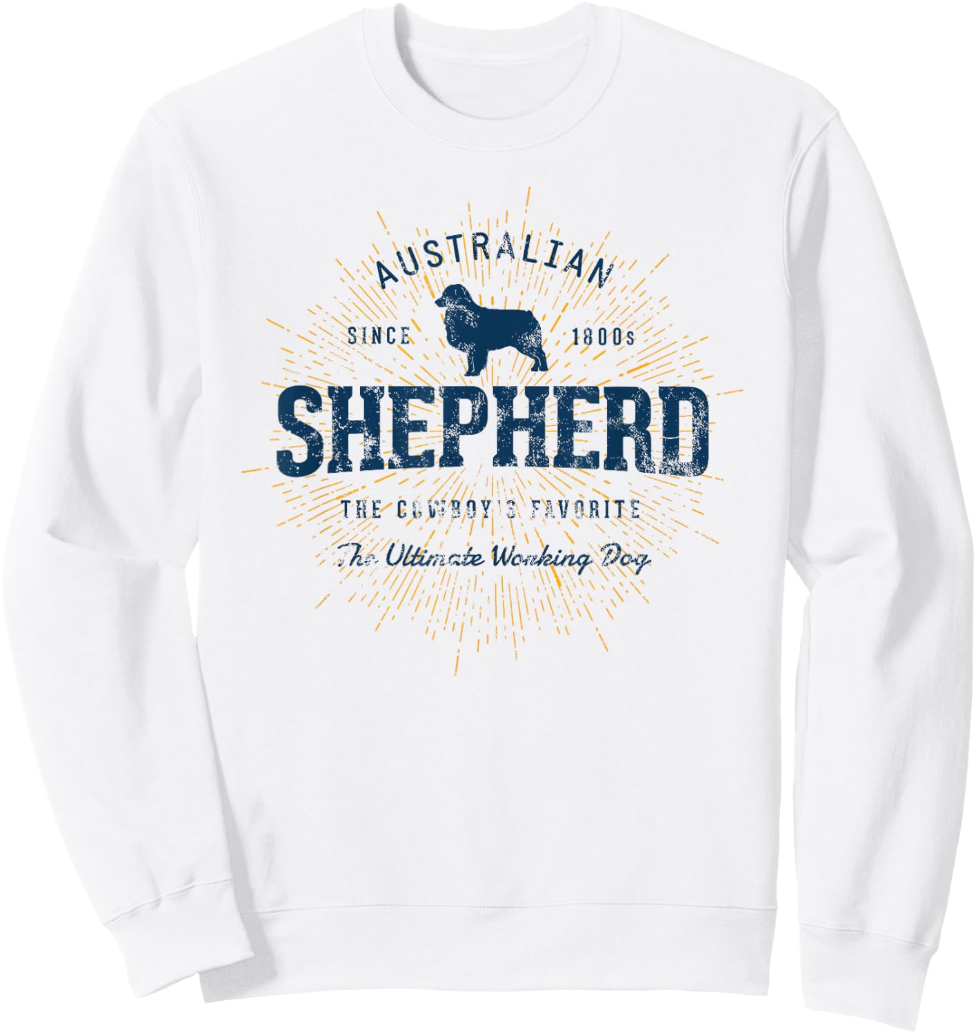 Retro Vintage Australian Shepherd Sweatshirt - Sweatshirt | White