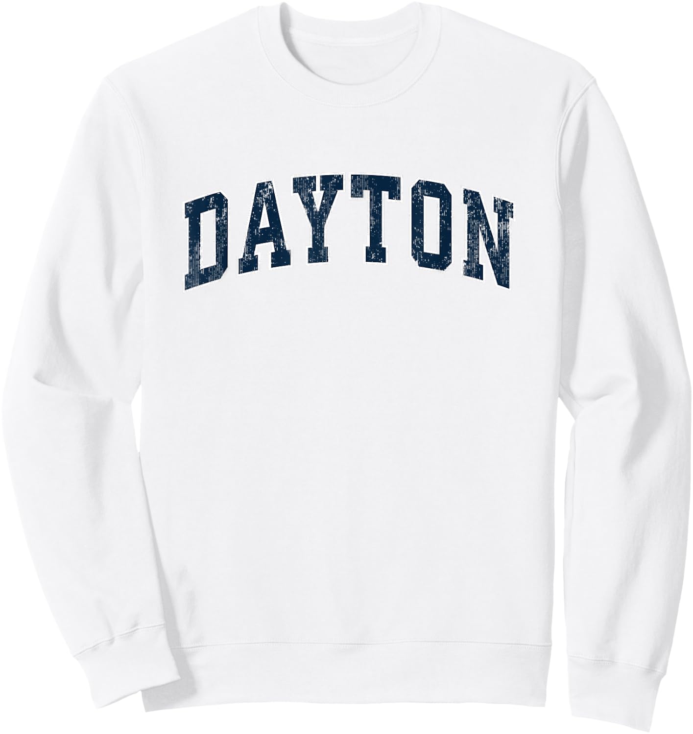 Dayton Ohio OH Vintage Sports Design Navy Design Sweatshirt - Sweatshirt | White