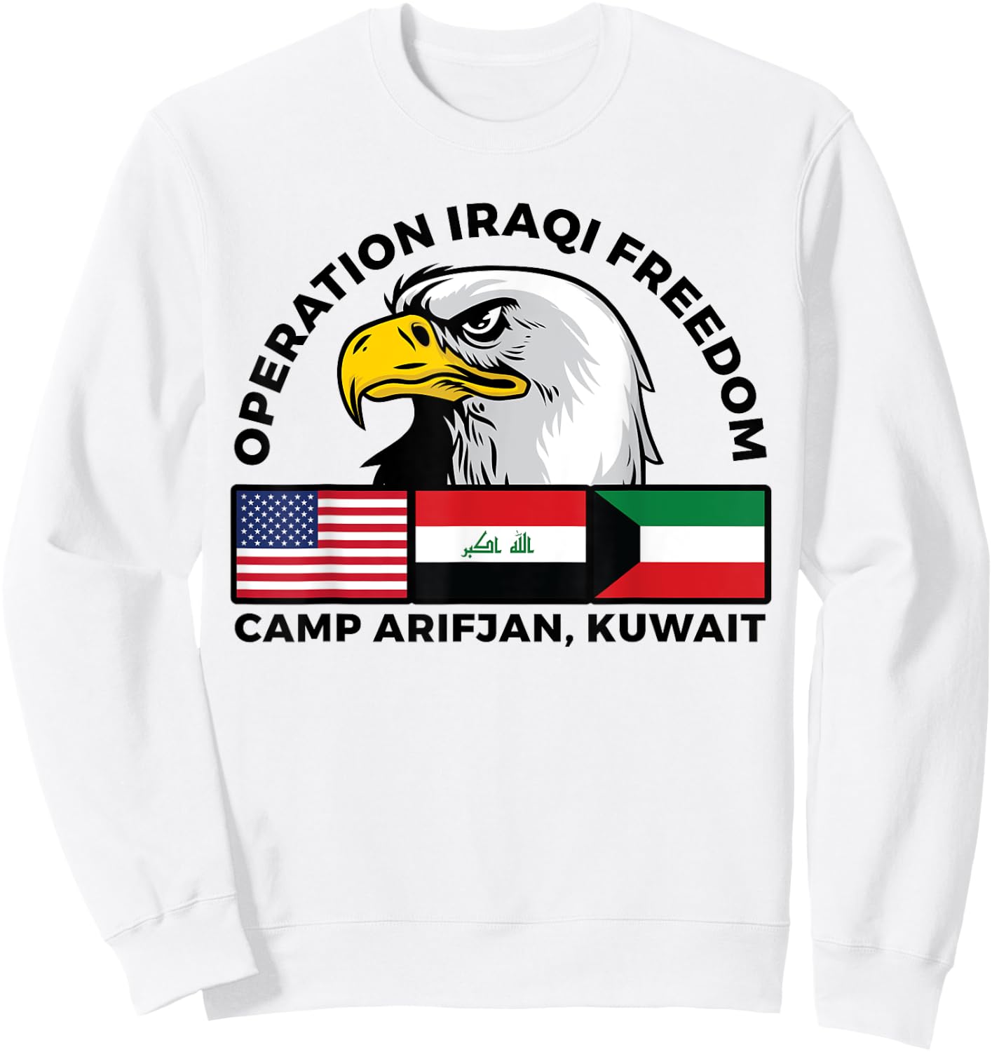 Camp Arifjan Operation Iraqi Freedom Veteran Sweatshirt - Sweatshirt | White