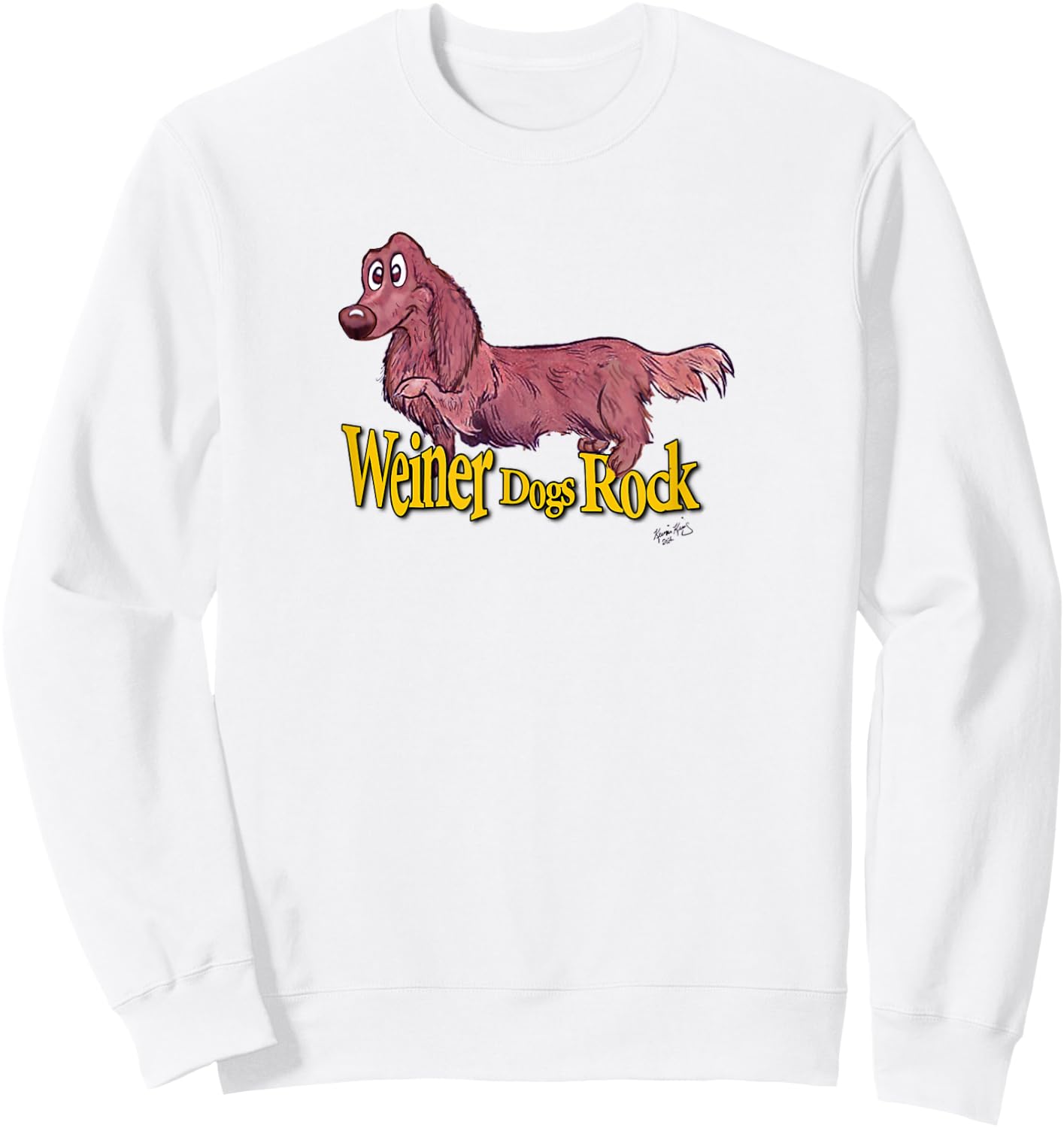 Fun Weiner Dog Rocks Dachshund Women Kids Sweatshirt - Sweatshirt | White