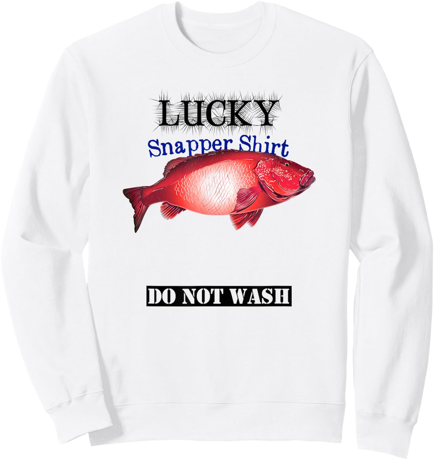 Fishermans Lucky Snapper Light Colored Sweatshirt - Sweatshirt | White