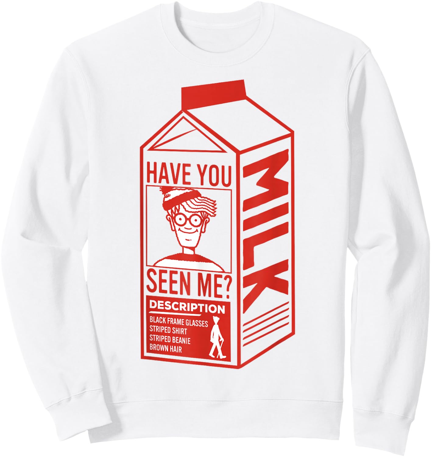 Where's Waldo? Milk Carton Sweatshirt - Sweatshirt | White