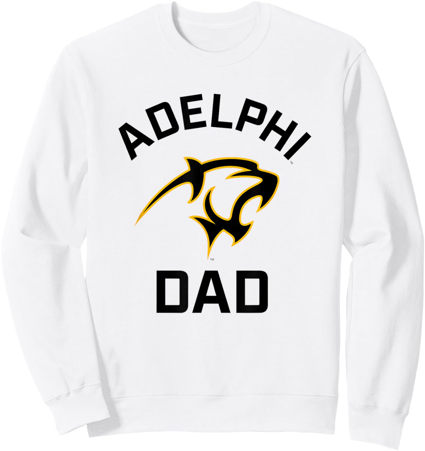 Adelphi University Panthers Arched Dad Sweatshirt - Sweatshirt | White