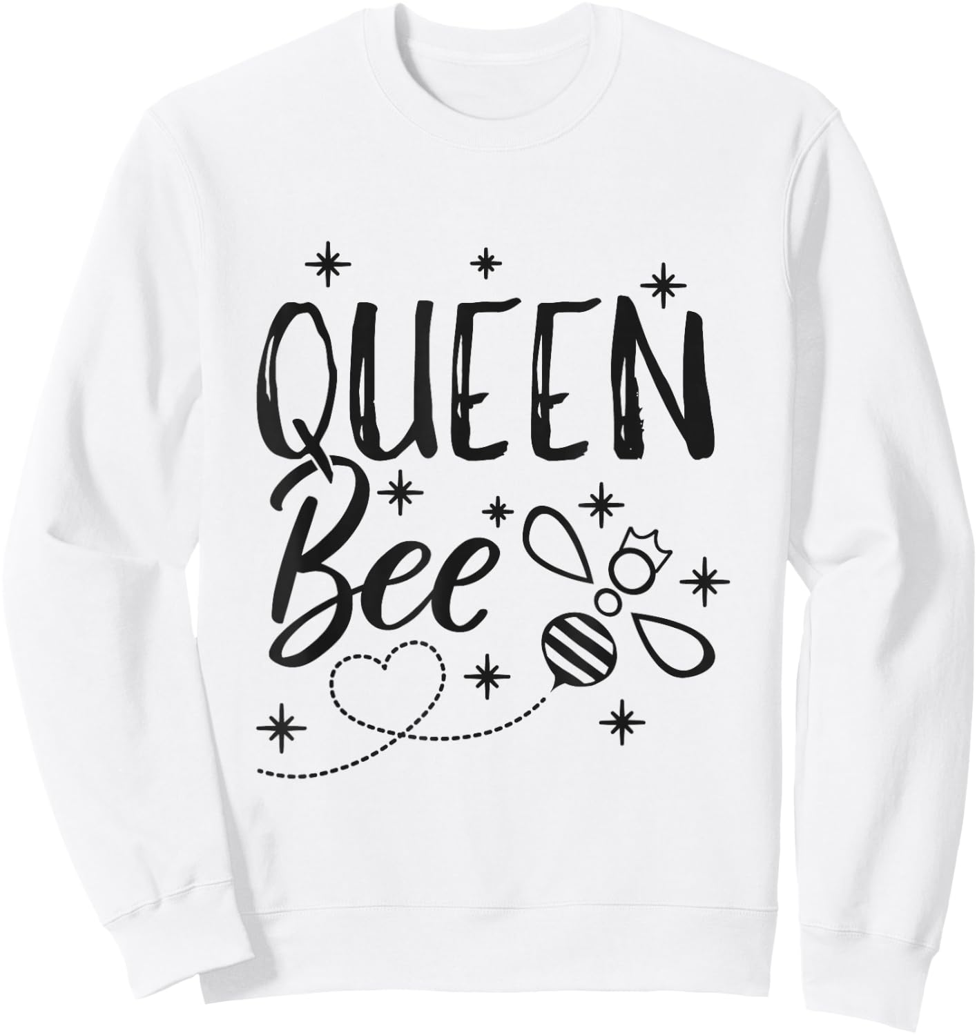 Funny Beekeeping Gift Queen Bee Crown Bee Queen Sweatshirt - Sweatshirt | White