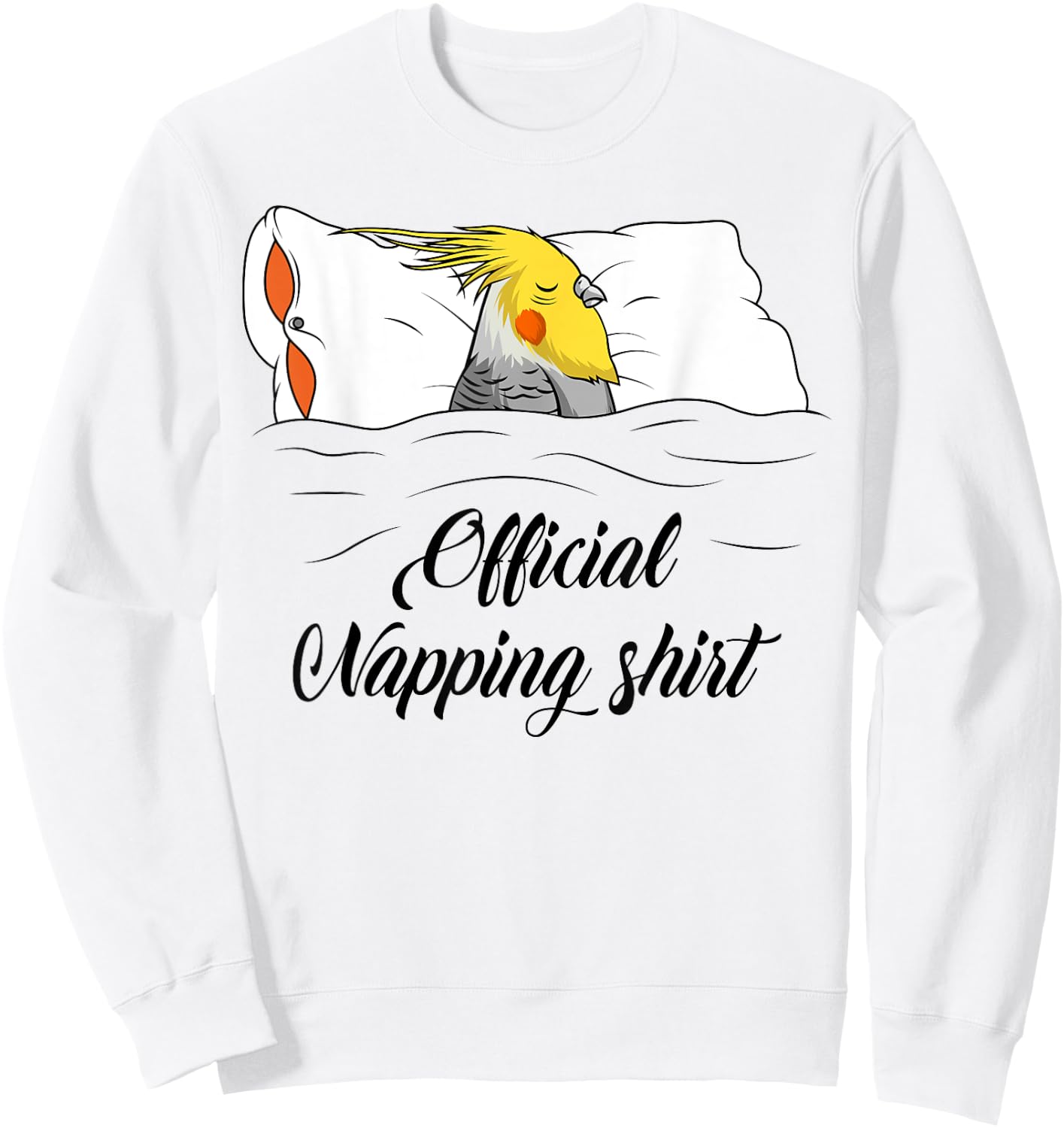 Sleeping Cockatiel Pyjamas Parrot Lover Official Napping Sweatshirt - Sweatshirt | White