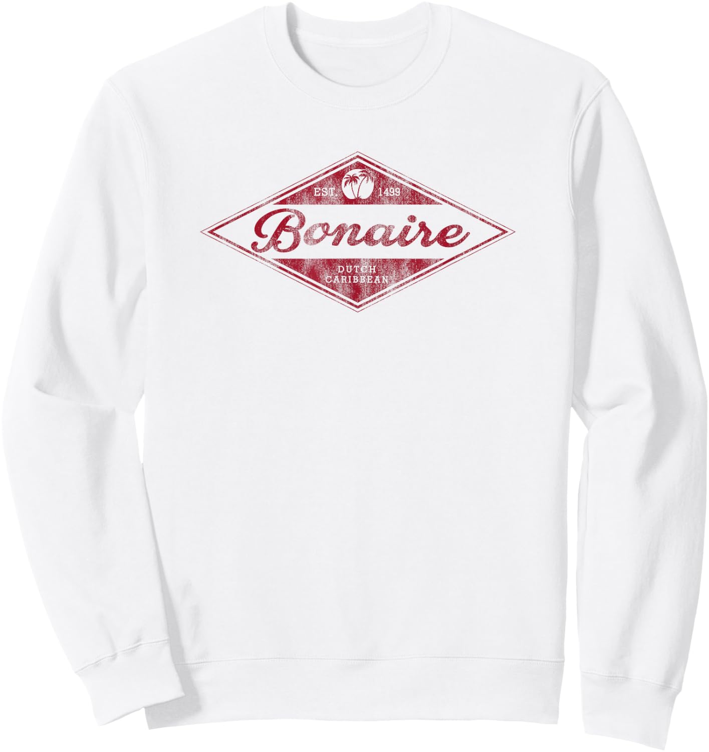 Vintage Bonaire Souvenir Retro Vacation Sweatshirt - Sweatshirt | White