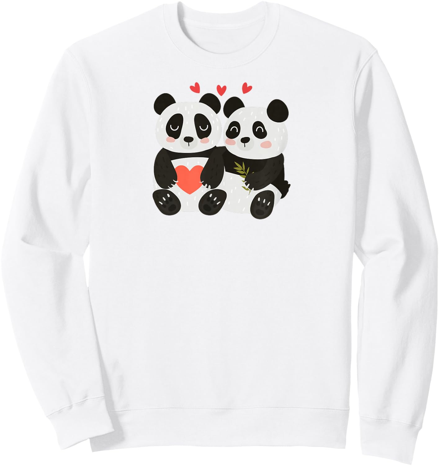 Panda Couples Gift Wedding Anniversary Valentine's Day Him Her Sweatshirt - Sweatshirt | White