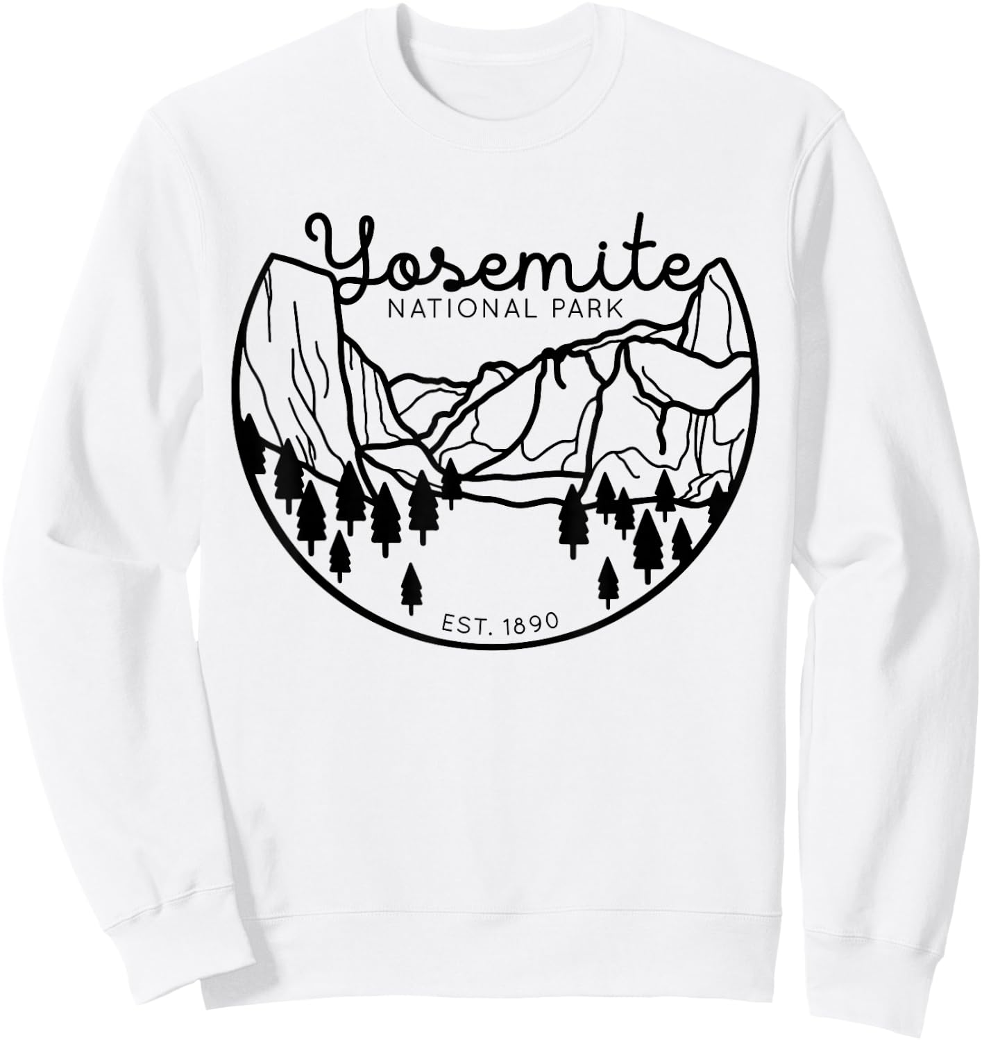 Yosemite National Park 1890 California Sierra Nevada Sweatshirt - Sweatshirt | White