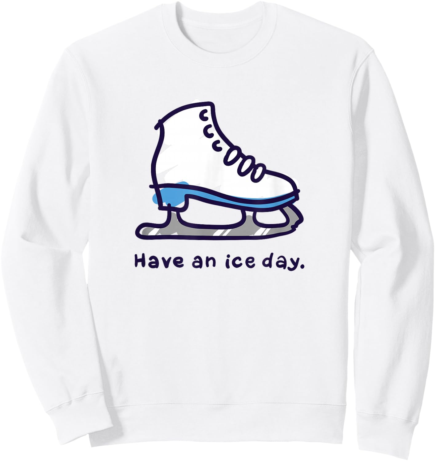 Figure Skating Gifts for Girls Women Men Ice Skater Sweatshirt - Sweatshirt | White